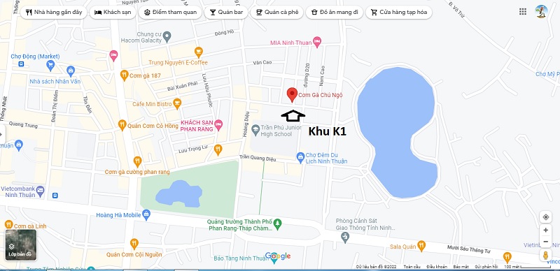 đường đi tới quán cơm gà chú ngộ